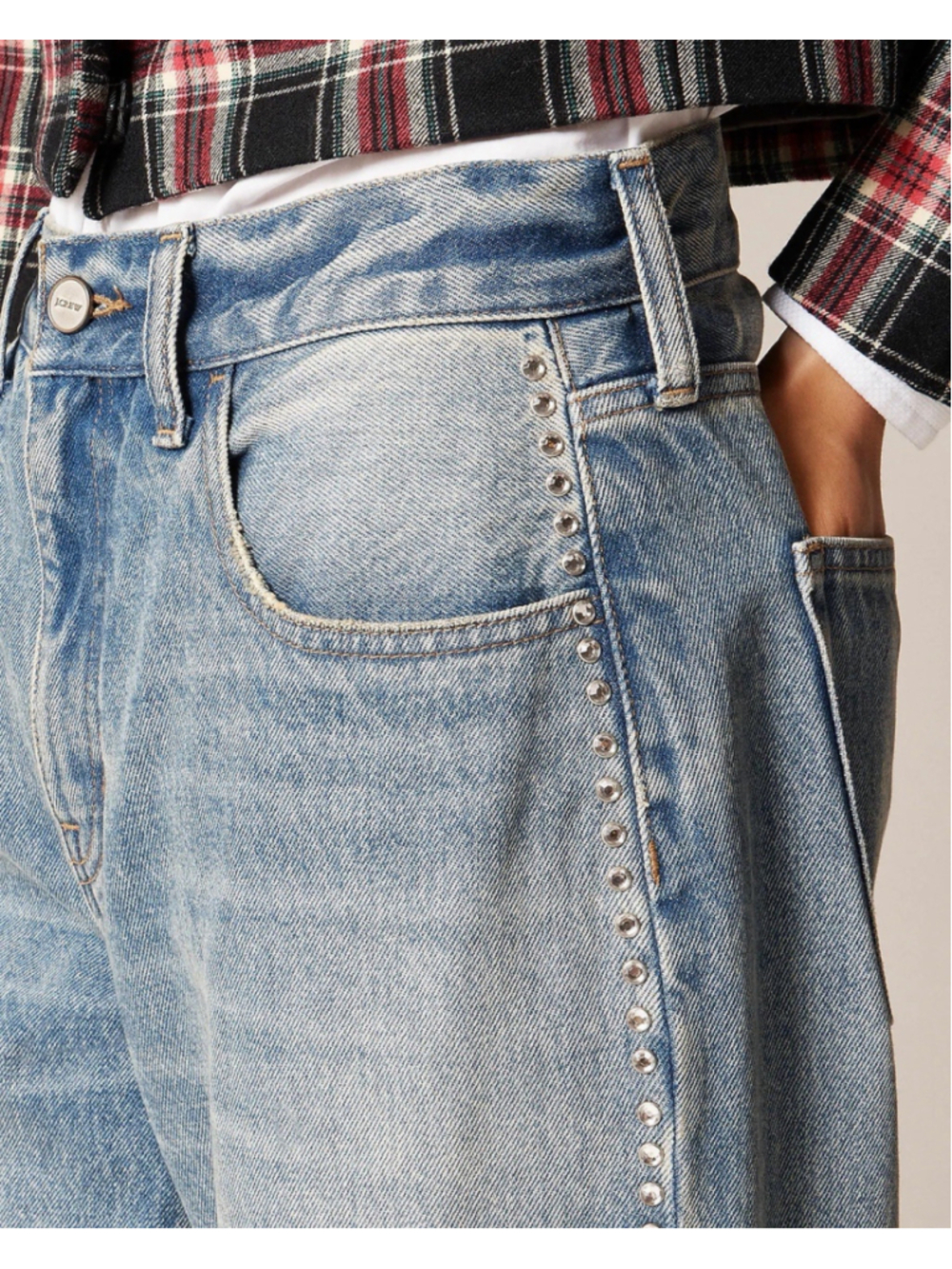 J.Crew Womens NWOT Slouchy Rigid Jean with Embellished Side Stripe 26 $228